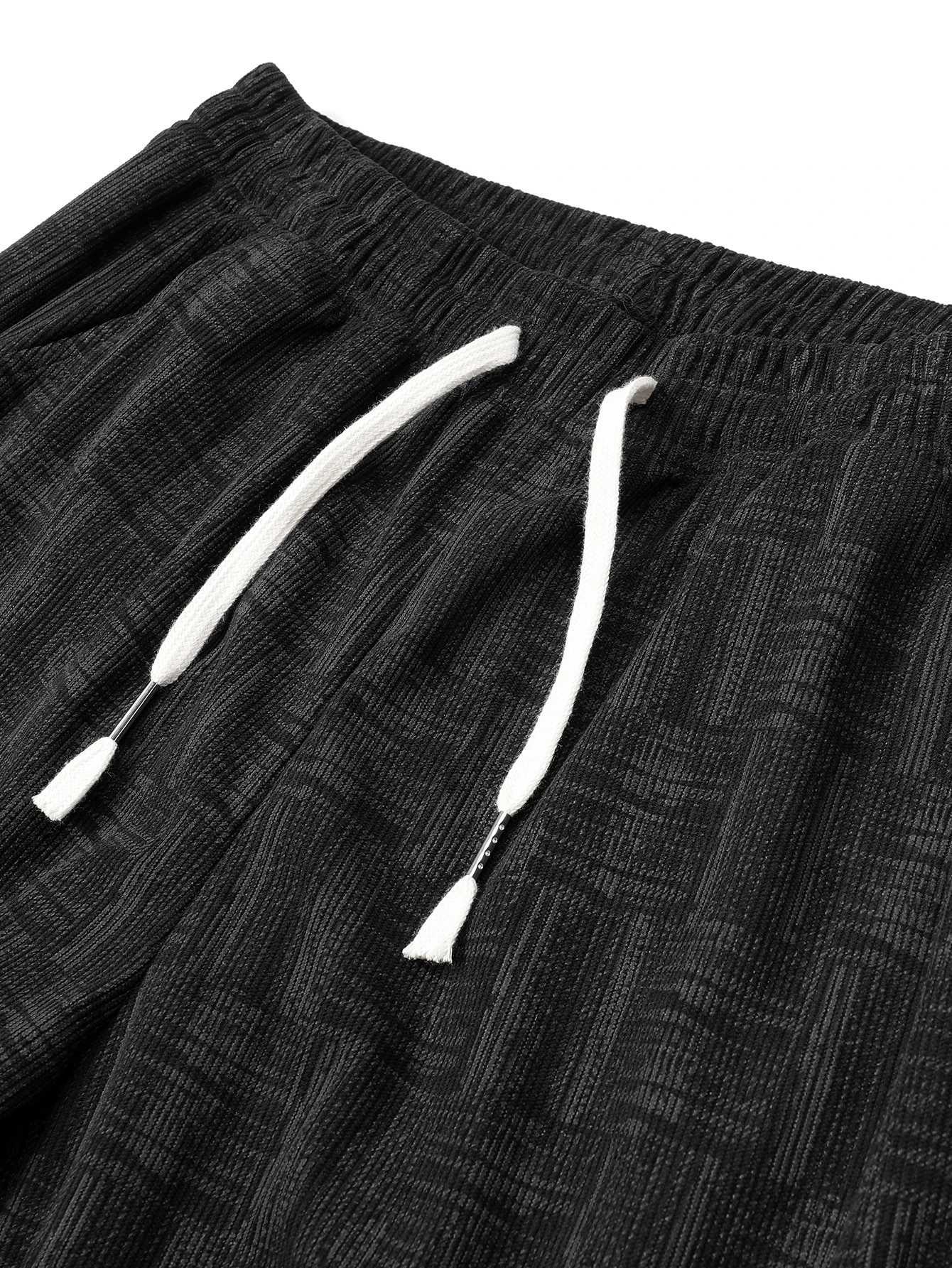 Baggy Corduroy Jogger Pants Men Tech Fleece Sweatpants Man Autumn Winter Casual Harem Pants Male Sport Thermal TrousersXJ250904