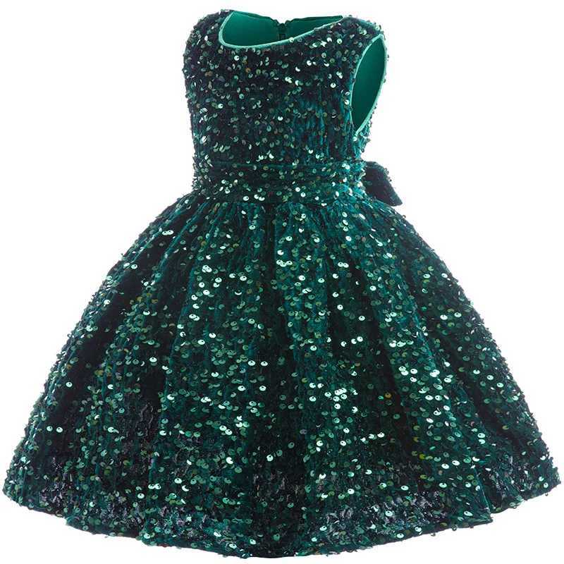 Luxury Dresses For Children Christmas Dress Sparkling Sequin Sleeveless Dress For Toddler Girls Formal Prom Party Pageant Gown Z250904