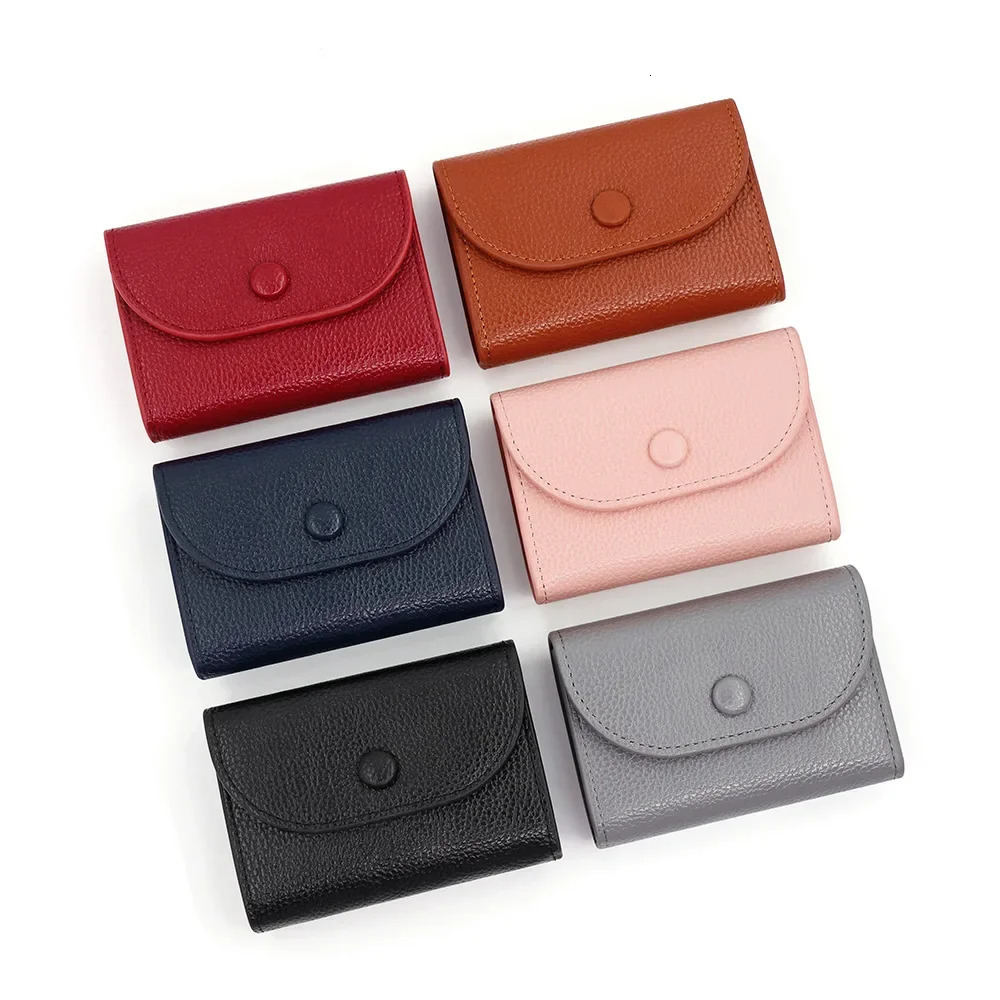 Fashion Ladies Small Genuine Leather Womens Wallets Short Wallet Woman Zipper Mini Card Holder Coin Purse 250904 Y260206