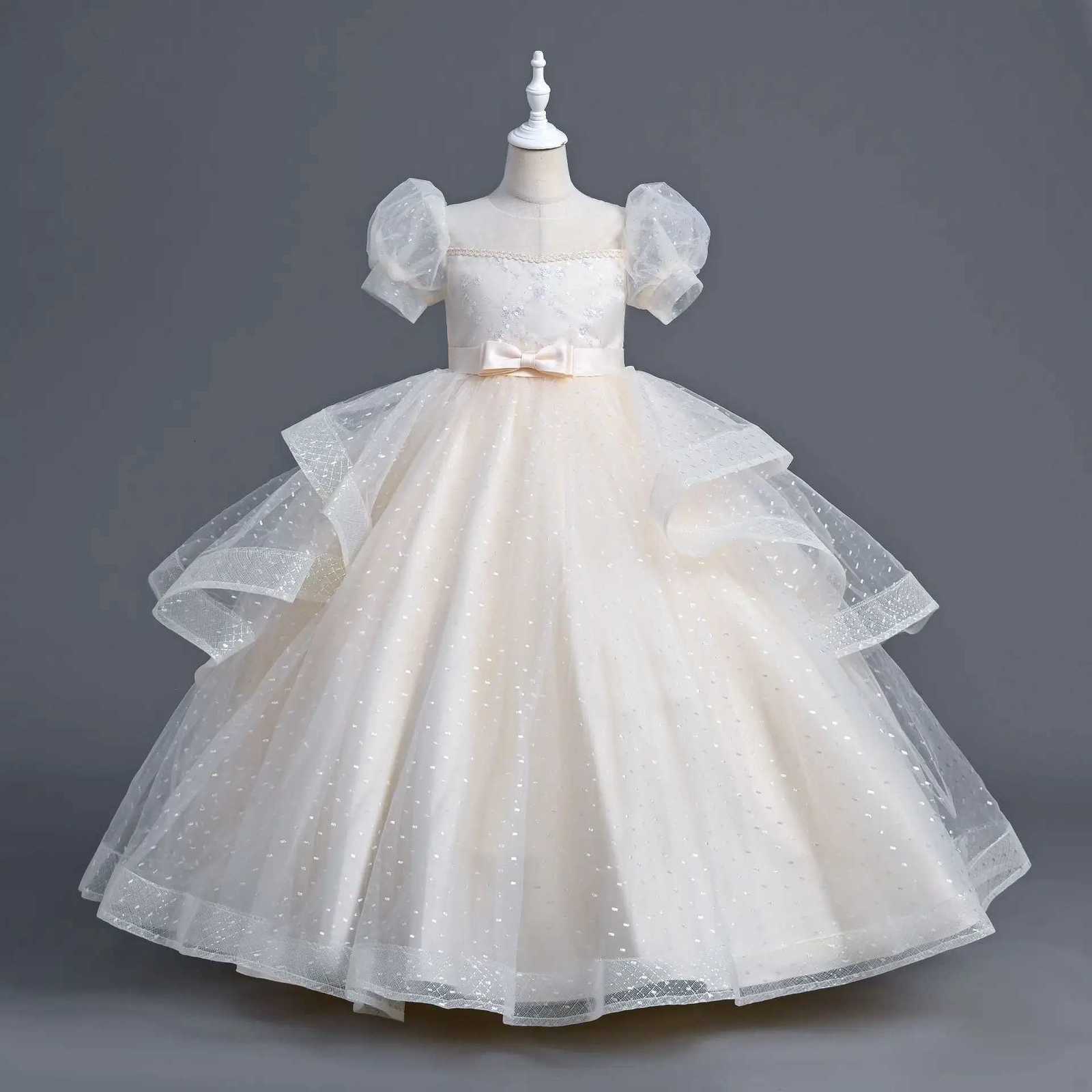 Girls Long Elegant Dresses Childrens Evening Party Dress Princess Prom Clothing New Year Clothes 3 7 11 12 Years Z250904