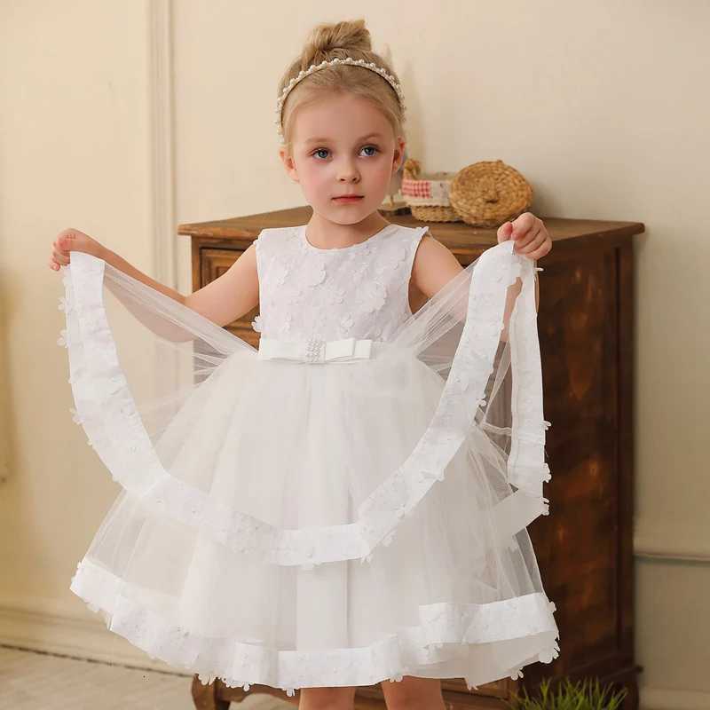 Girls Princess Party Dresses For 3-9 Years Kids Birthday Wedding Evening Prom Gown Summer Childrens Dress Z250904