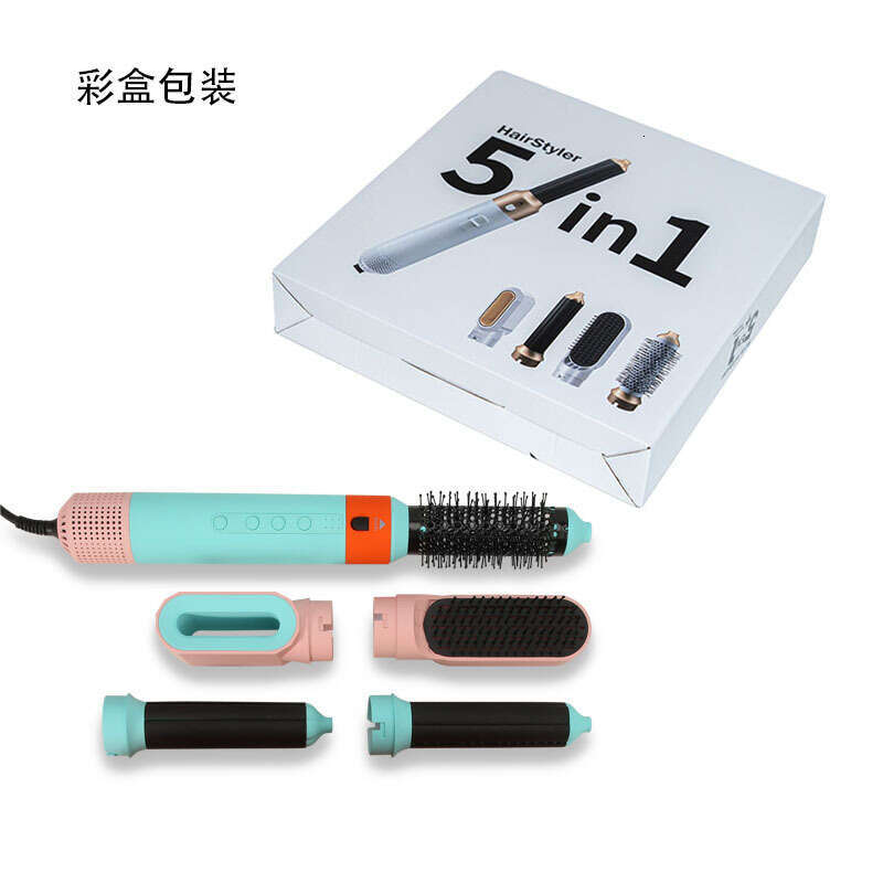 5-In-1 Curling Iron Hot Air High-Speed Multi-Function Hair Dryer Automatic Curler Straightening Brush Styling Tool