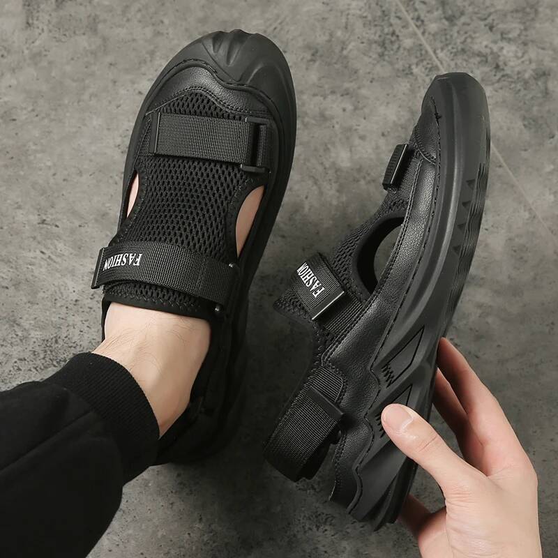 YRZL Men's Summer Outdoor Sandals Non-Slip Comfortable Lightweight Sport Shoes Breathable Walking Slides for Men ddmysaturn