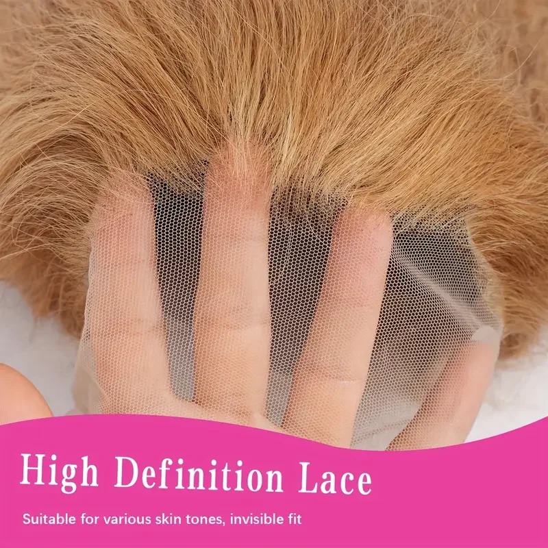 Honey Blonde Wig Deep Wave Lace Frontal Wigs Human Hair 27 Color Blonde Curly 13x6 Hd Lace Front Wig PrePlucked Ready To Wear