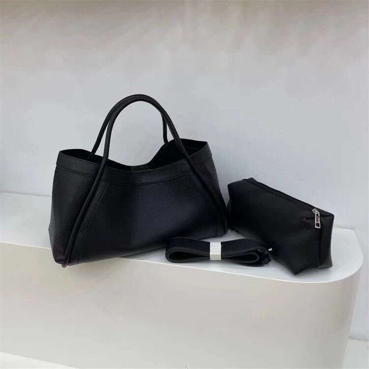 Large Capacity Casual Style Simple Niche Trend Versatile Lychee Texture Commuter Bag Single Shoulder Crossbody Handbag