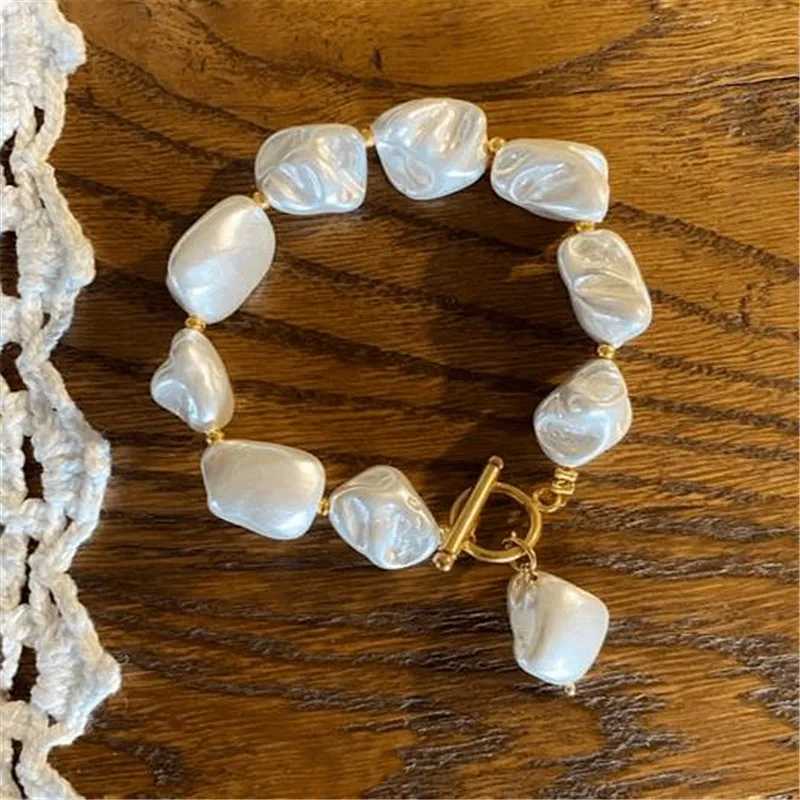 Irregular Shell Beaded Bracelet Vacation Retro Simple Personality Fashionable Wen Jewelry Accessories Gifts Y250904