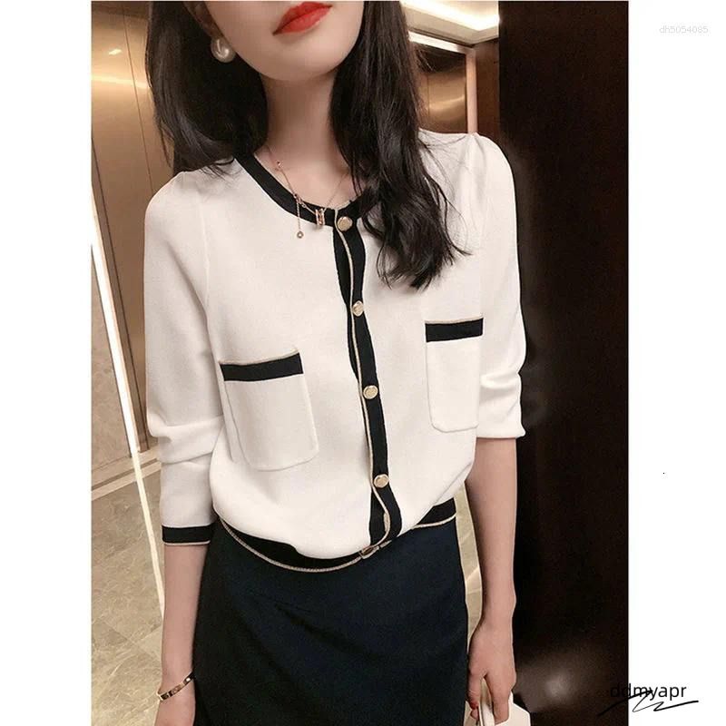 Women's Ddmyday Jackets Women Spring Autumn Style Knitted Pullover Sweater Lady Casual Long Sleeve O-Neck Tops Wy1018 Ddmyday Ddmyday Ddmyday Ddm