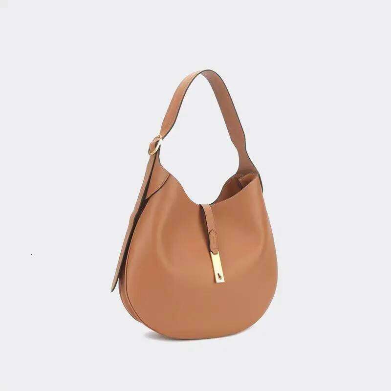 Trendy Saddle Women's Underarm Cowhide Real Leather Dumpling Matte Fini Single oulder Bag