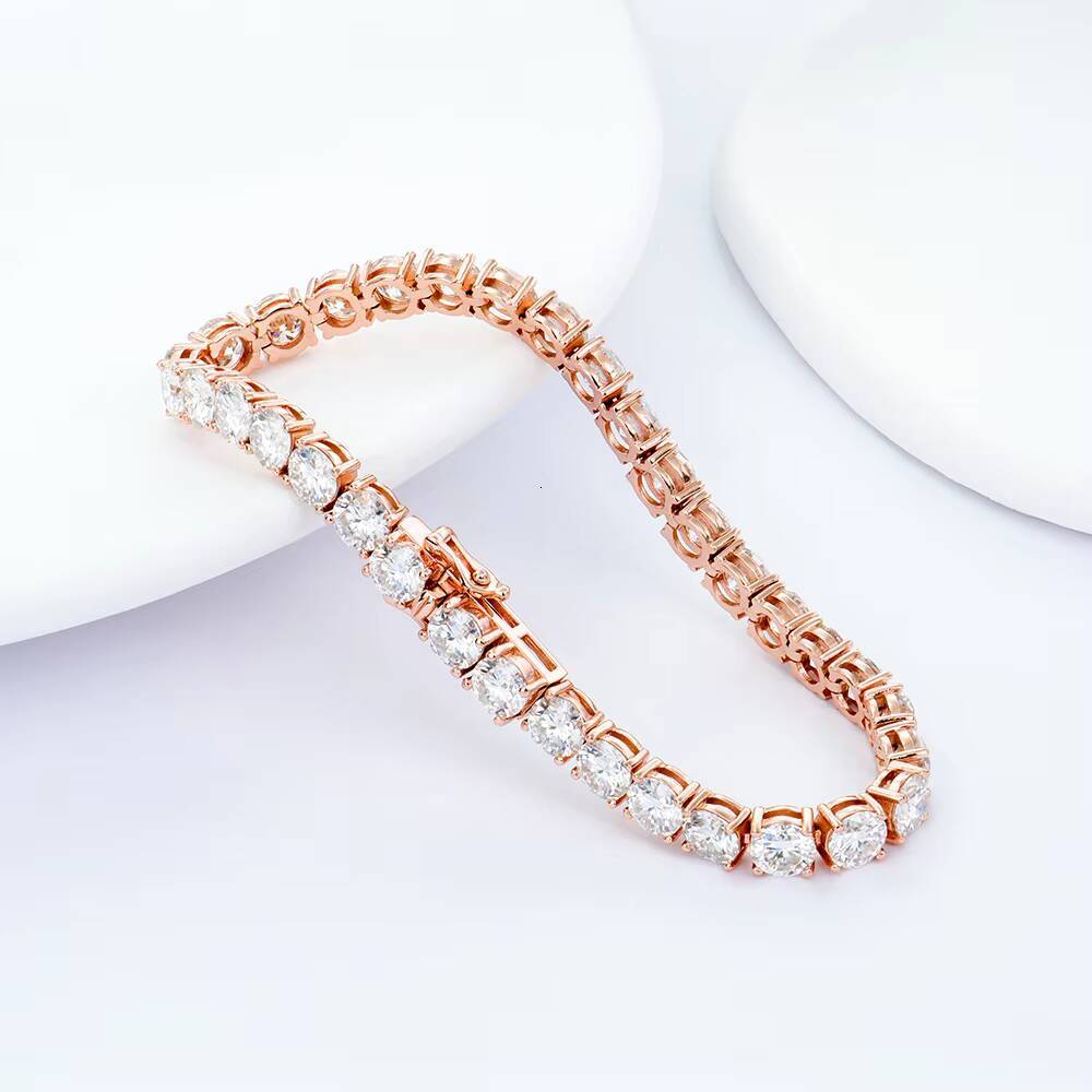 Sparkling 5mm Moissanite Tennis Chain Bracelet High Quality DVVS for Women Men Perfect Wedding Anniversary Gift