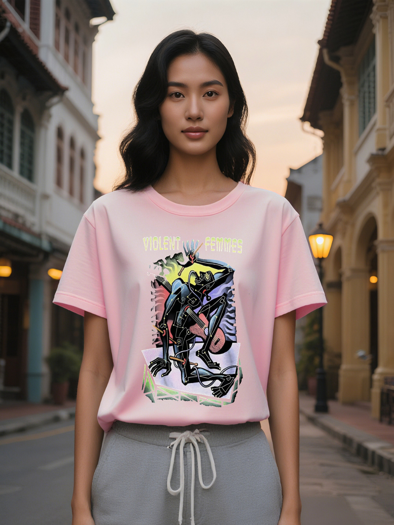 Large XL Funny Fashion Summer Short Sleeve T-Shirt with Retro Black Humor A Great Gift for Lady Plus Size 80027