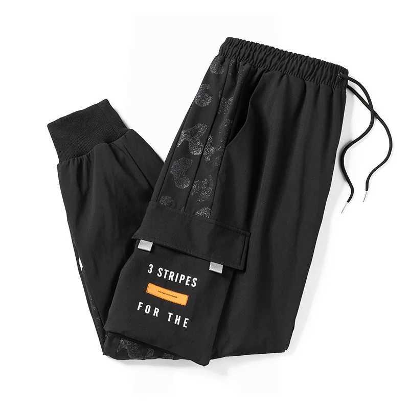 Big Size Cargo Pants Men Summer Loose Sweatpants Ice Silk Sport Jogger Trouser Male Stretch Large Plus 10XL 6xl 7xl 8xl 9xl 52XJ250904