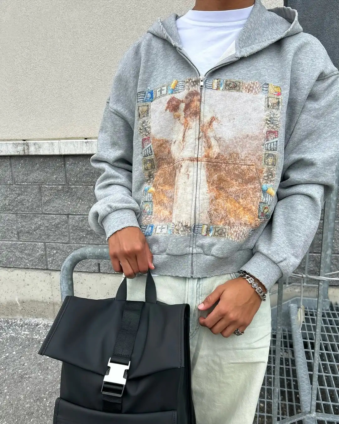 Hiphop retro spring and autumn men casual hoodie personalized pattern printing Harajuku street women sweatshirts 250904