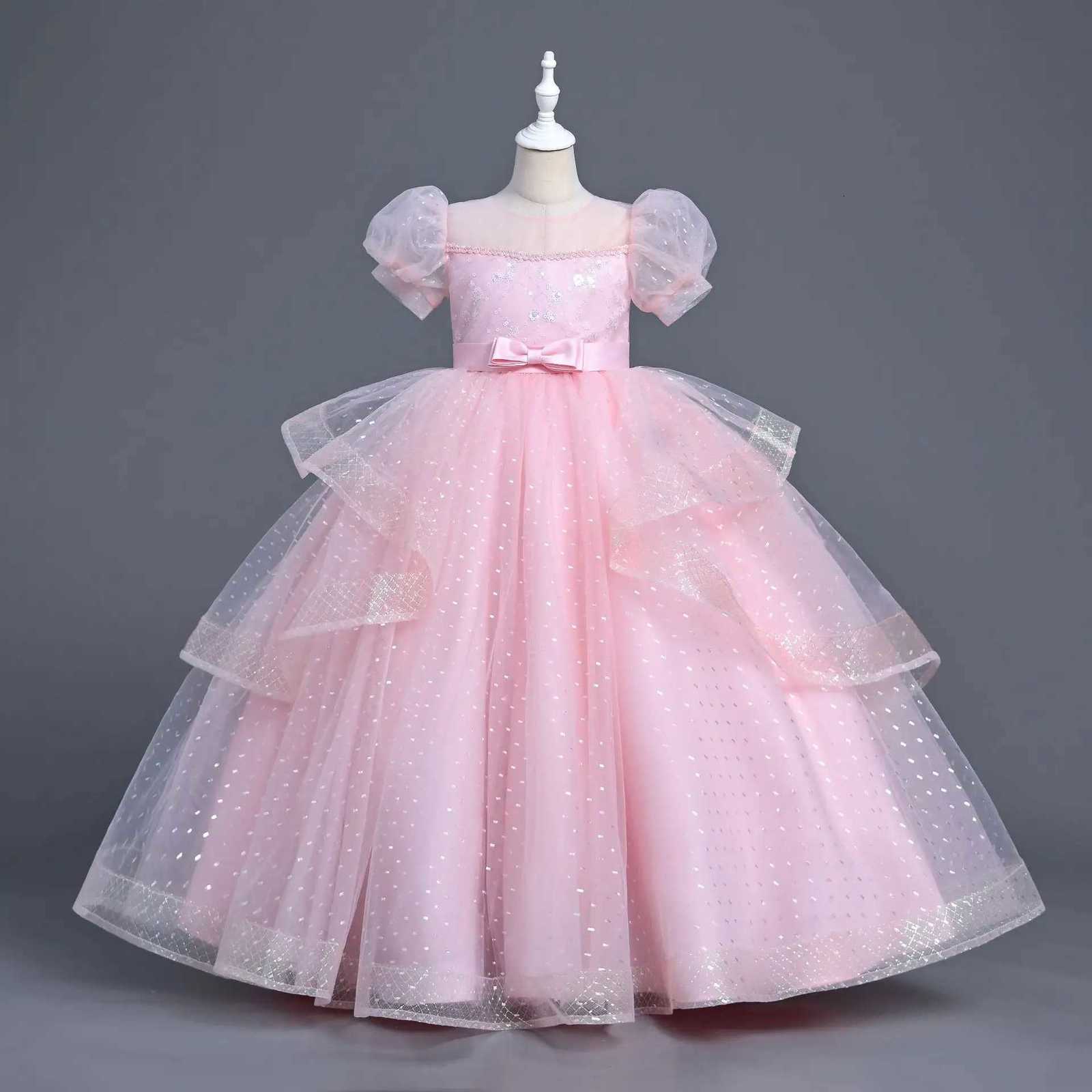 Girls Long Elegant Dresses Childrens Evening Party Dress Princess Prom Clothing New Year Clothes 3 7 11 12 Years Z250904