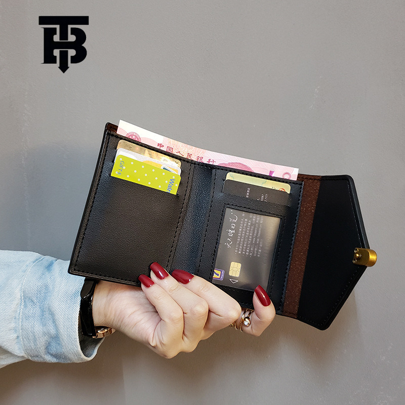 TB BHULAMTE Ins New Love European And American Simple Women's Wallet Short Designer S Bag Style 70% Off Small Wallet Women's Coin Purse Card