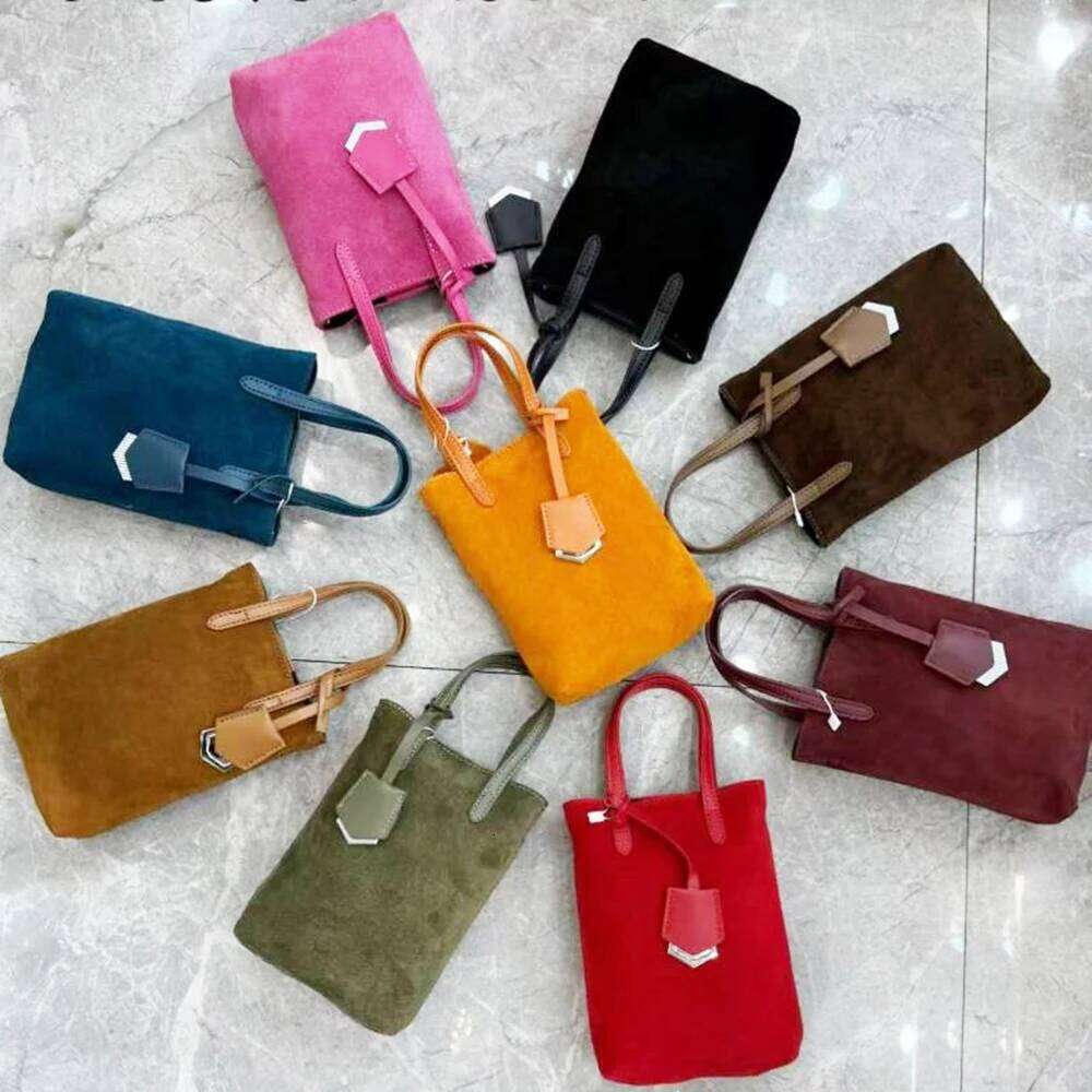 Small Suede Women Phone Custom Female Crossbody Shoulder Bag Personalize Letters Top Handle Mobile Tote Purse