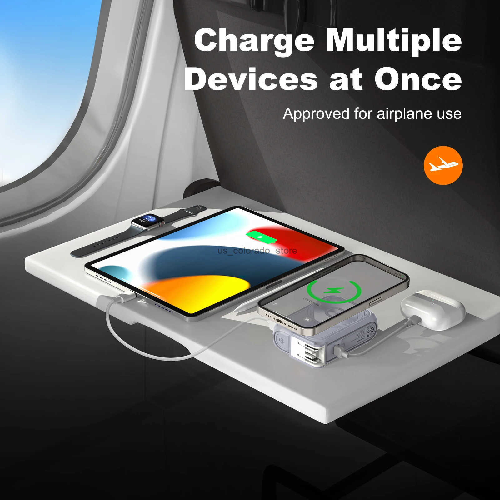 PD 225W Fast Charging 10000mAh Wireless Power Bank USB TypeC Detachable Data Cable Phone Holder Emergency PowerBank Z250904