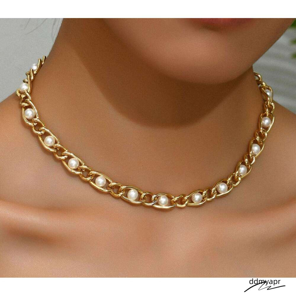 Unique Design Punk Style Necklace Exaggerated Hip-Hop Rough Cuban Minimalist Ddmyday Clavicle Chain Ddmyday