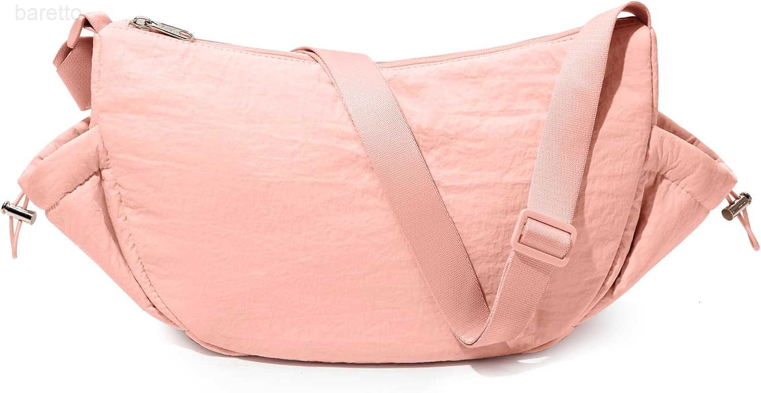 Crossbody Purse Bag for Women Nylon Crescent Bag Men Dumpling Bag Lightweight Travel Sling Bag with Adjustable Strap M250903