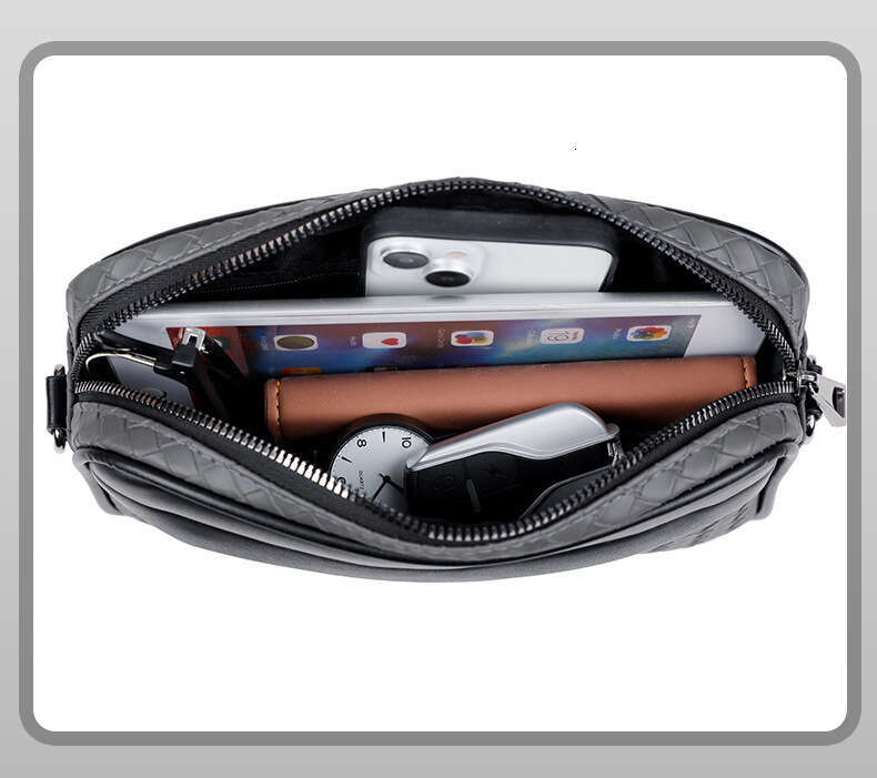 DHpet_wholesale Men's Multi-Pocket Messenger Bag - Lightweight Waterproof Shoulder Bag for Travel, Business Crossbody Phone Bag with 8" Tabl