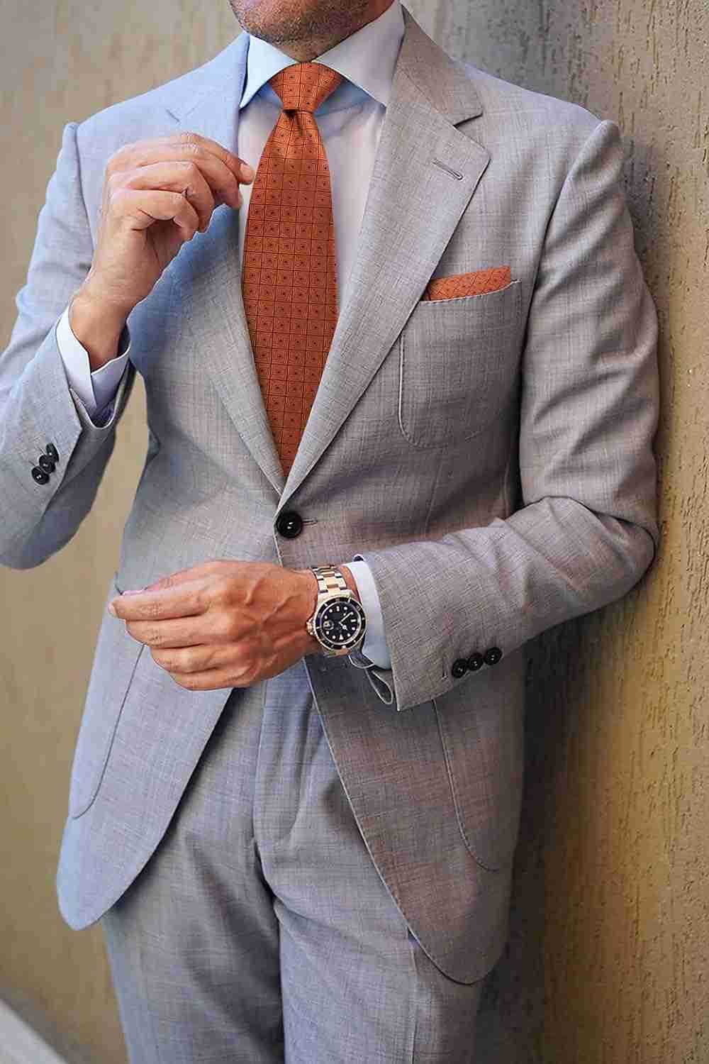 Mens Tie Set Classic Woven Ties and Pocket Square Cufflinks Set Formal Business Wedding Neckties HandkerchiefW250904