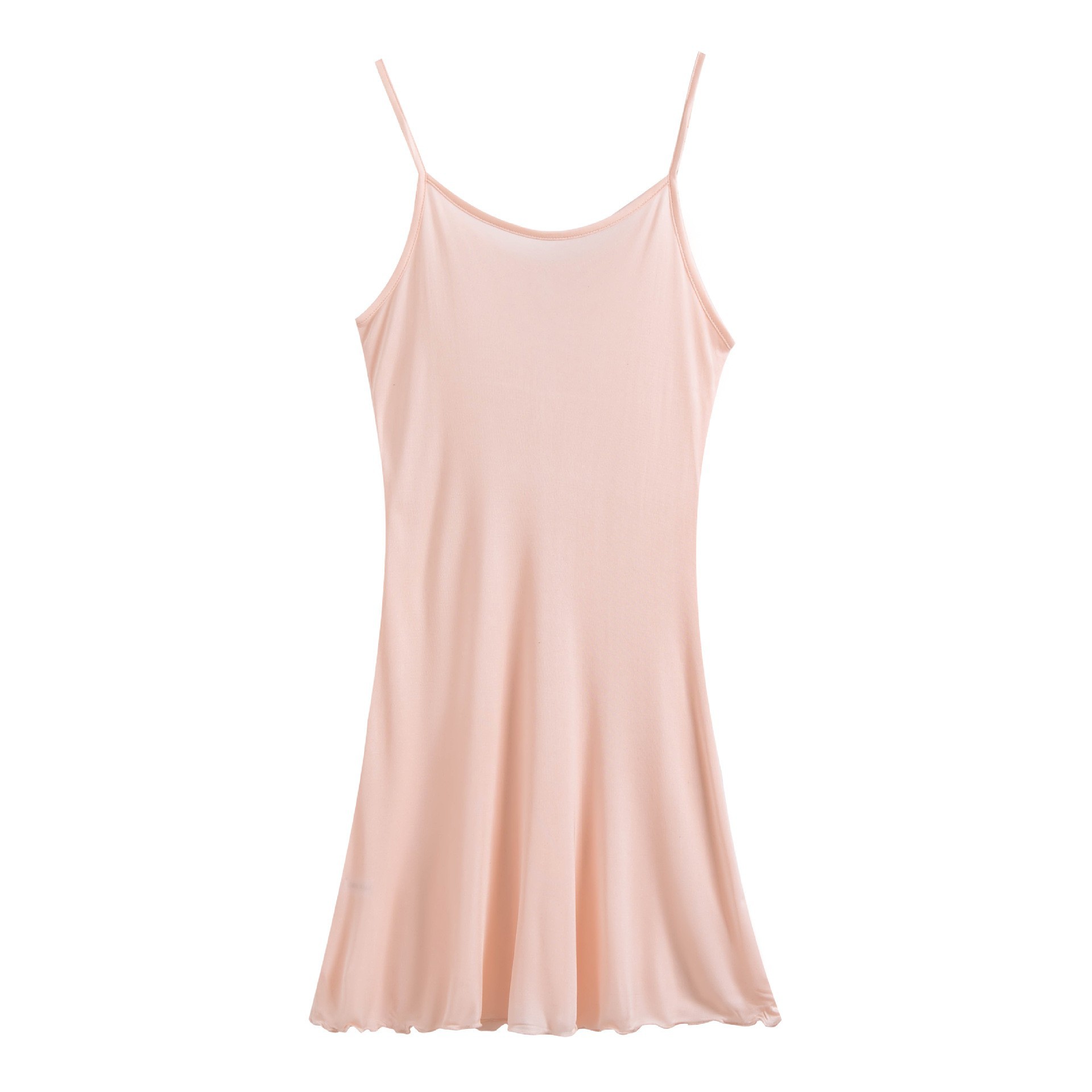 GY20165 New Silk Nightdress Sexy Backless Solid Color Suspender Dress Thin