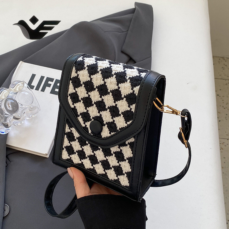 Feiyan Free Shipping New Designer Bag Luxury Shopping Bag Trend Plaid Phone Bag For Women Stylish Crossbody Small Bag Female Ins French Niche Fashion