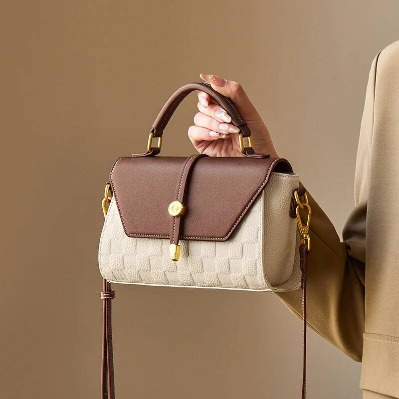 Women's 2025 new light handbag Qixi gift leather crossbody women's bag