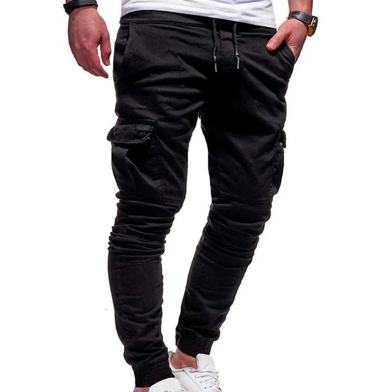 Mens Pants MultiPockets Joggers Men Sweatpants 2025 New Casual Solid Cargo Pants Men Oversize Streetwear Pants Men TrousersXJ250904