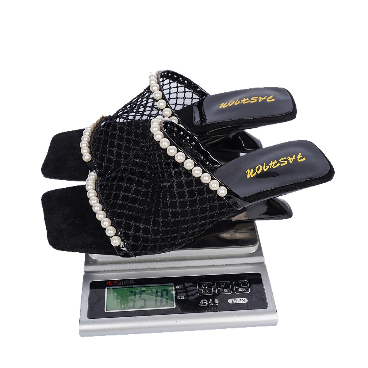 2025 designer's new retro mesh pearl sandals