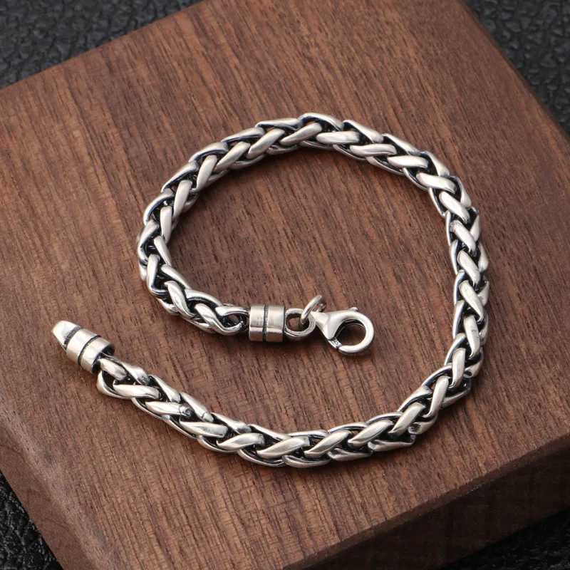 Mens Stainless Steel Bracelet with Lobster Cl Clasp Fashion Jewelry High Quality Silver Color Keel Chain Bracelet Y250904