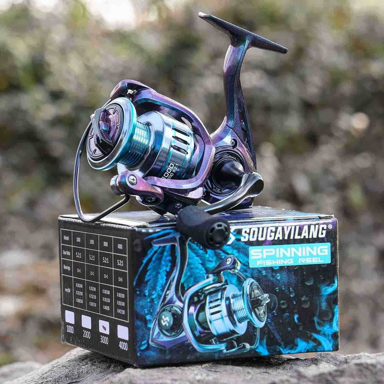 Spinning Fishing ReelSuper Powerful Smooth Drag with 111 Ball Bearings from 1000 to 4000 Series for Freshwater Saltwater W250904