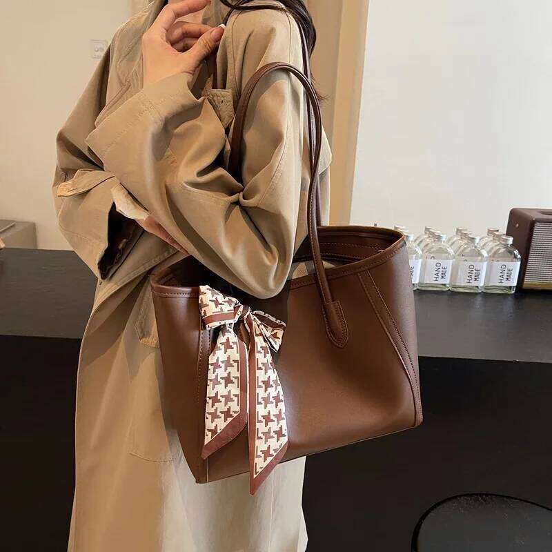 Designer Bag Large Capacity Tote For Women - Minimalist Shoulder & Handheld Purse, Chic Work Bag With Feel