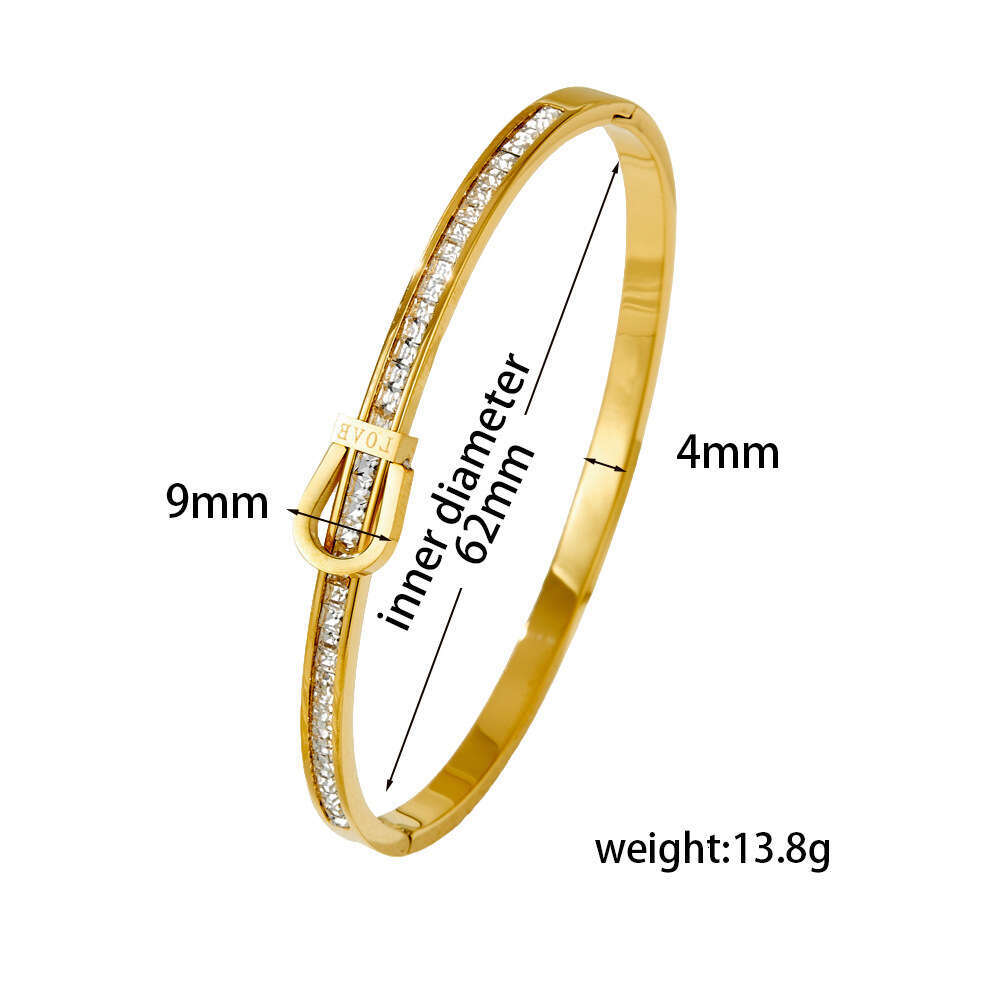 Trendy Elegant INS Style LOVE Single Row Dia Bracelet Couple Fashion