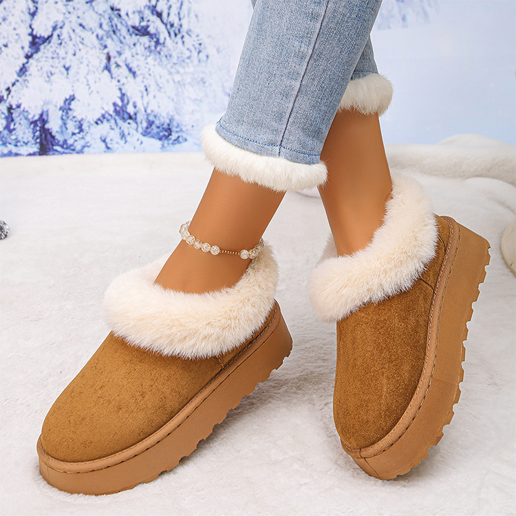 Winter Comfort: Warmth-Focused Low Top Snow Shoes with Thicker Walls