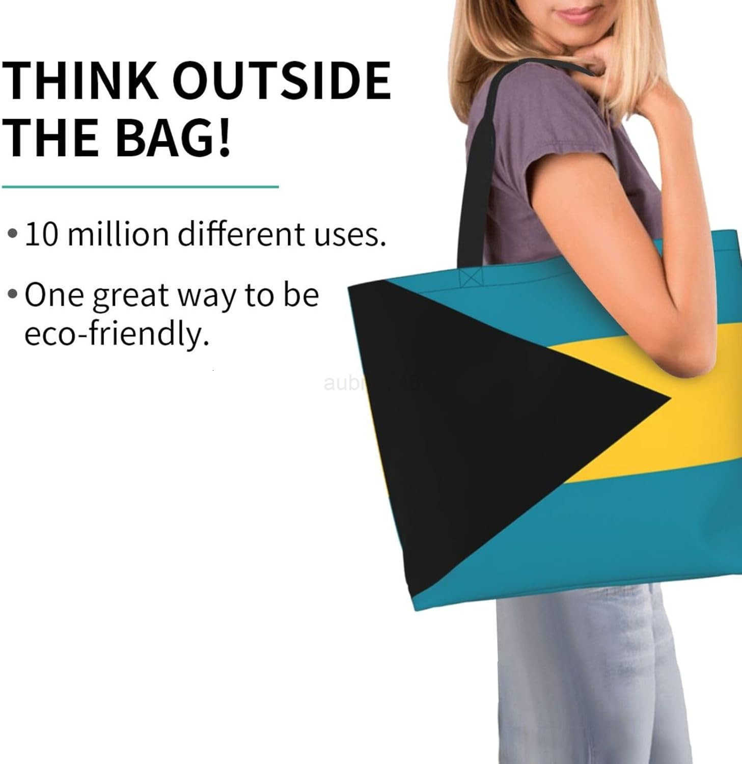 Cute Flag Tote Bag for Women and Men Reusable Shoulder Bags for Gym Shopping BeachTravel M250904