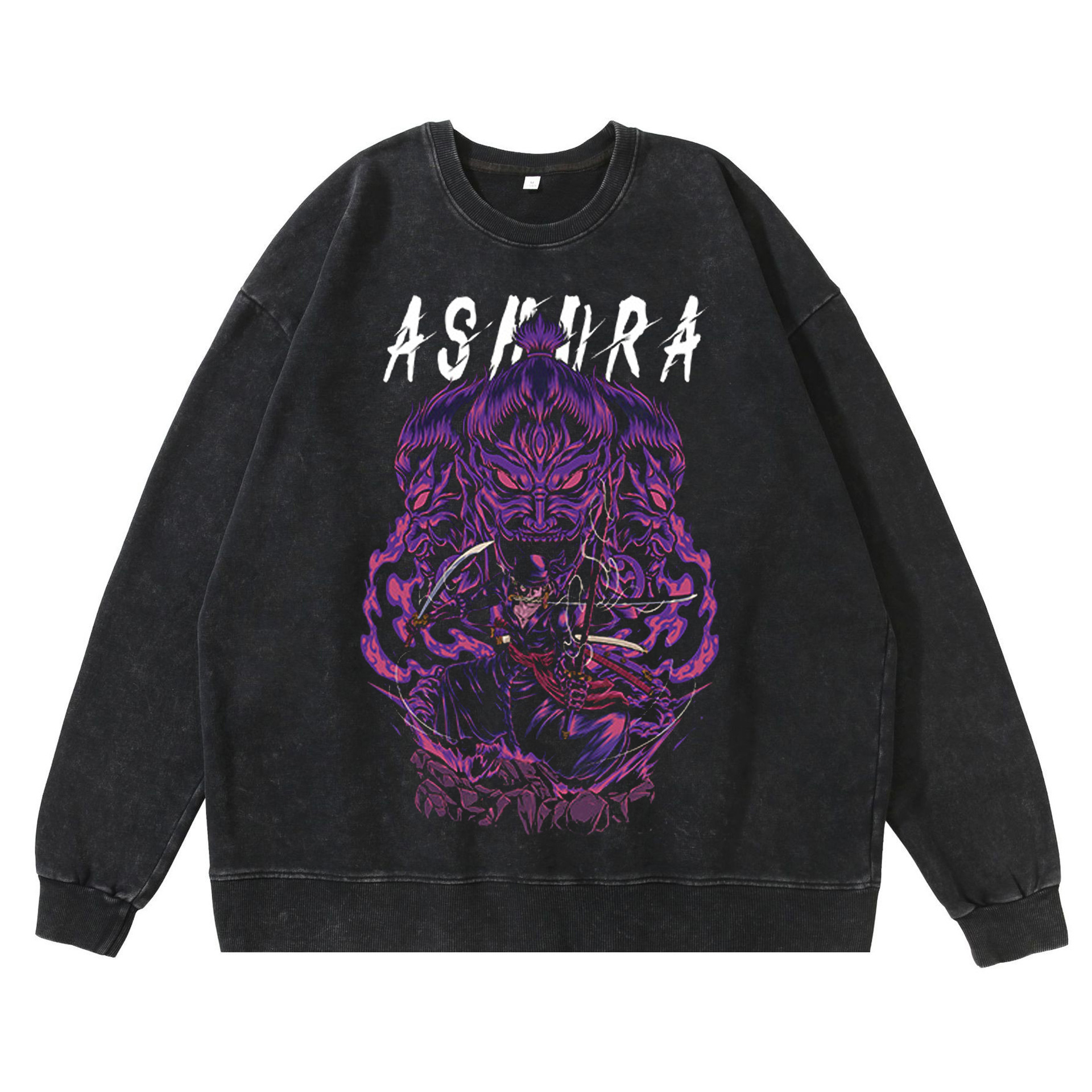 360g Heavyweight Washed Vintage Hoodie Street Hip-Hop Anime American Style Luffy Cotton Fall Hoodie - TT8208