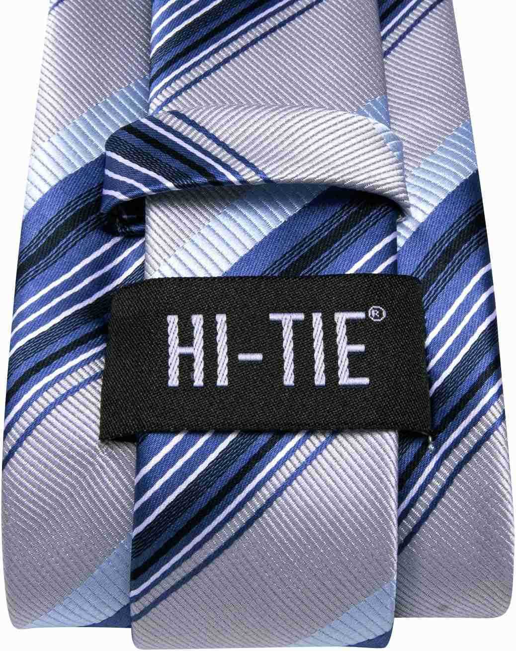 Men Ties Set Woven Necktie and Lapel Pin Pocket Square Cufflinks Sets Formal Business WeddingW250904