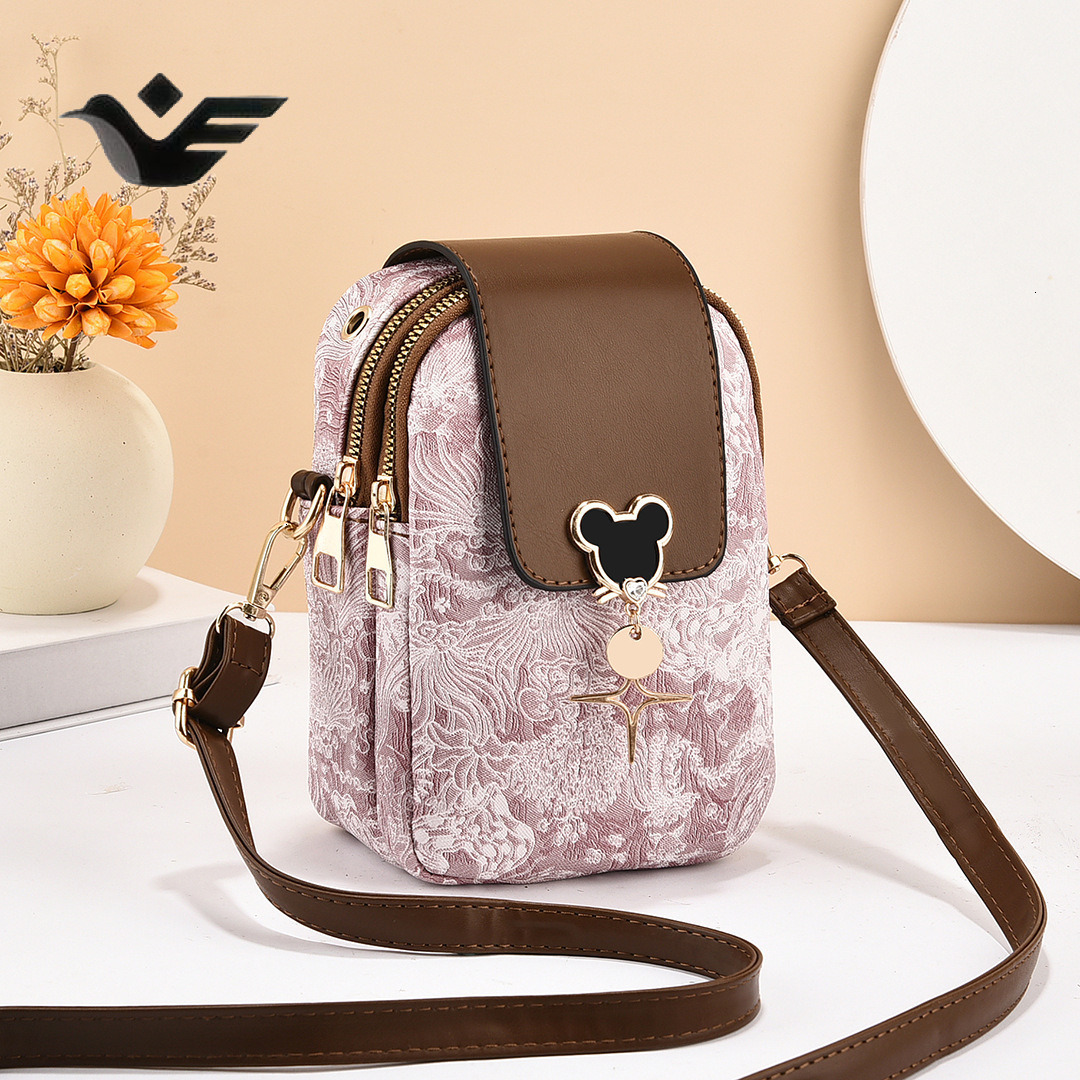 Feiyan Free Shipping New Designer Bag Luxury Shopping Bag Manufacturer Export Women's Phone Bag Single Shoulder Crossbody Bag Elegant Women'