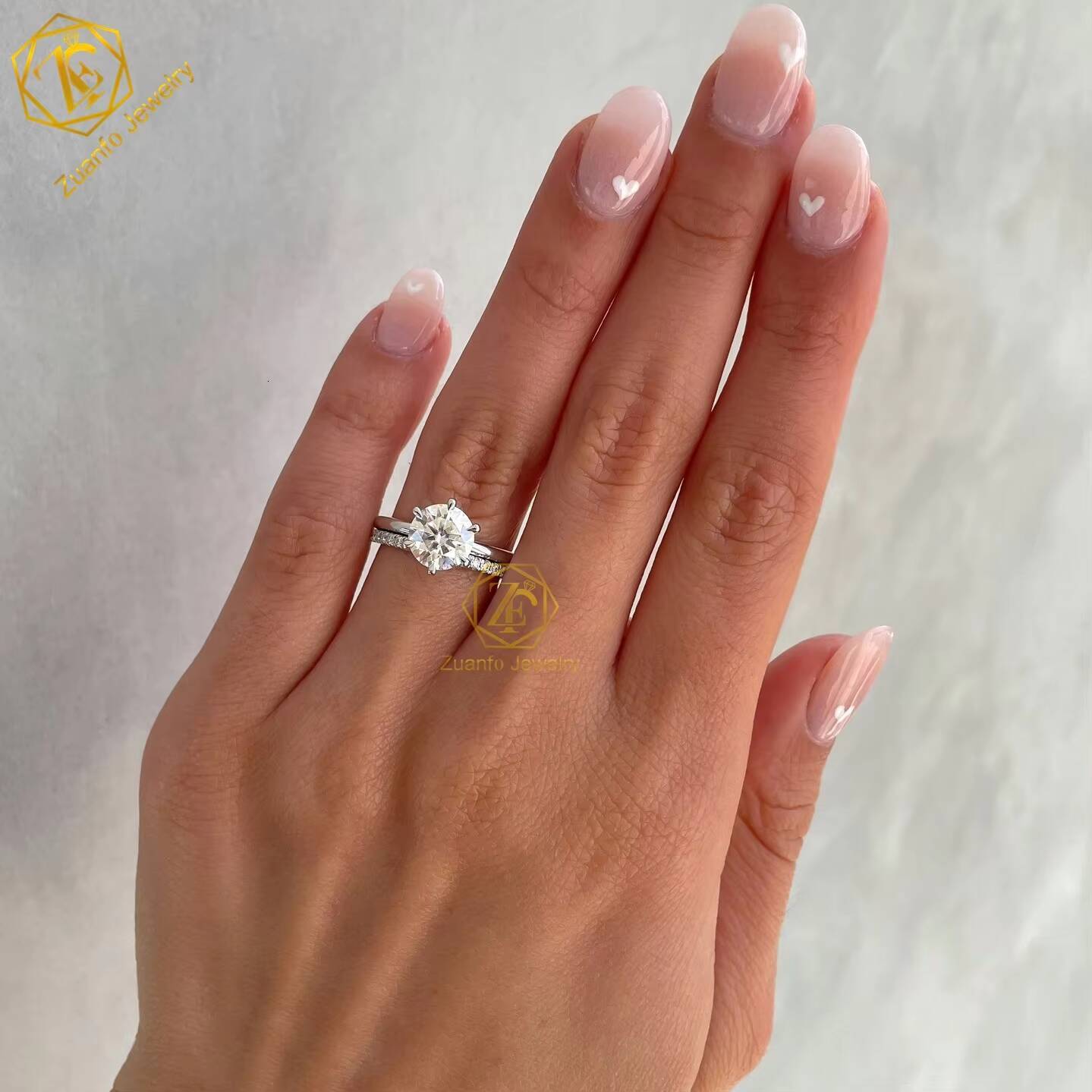 Customize GIA IGI Certified 1 Moissanite HPHT Lab Diamond Ring Jewelry AU750 18K Lab Grown Diamond Engagement Ring Women