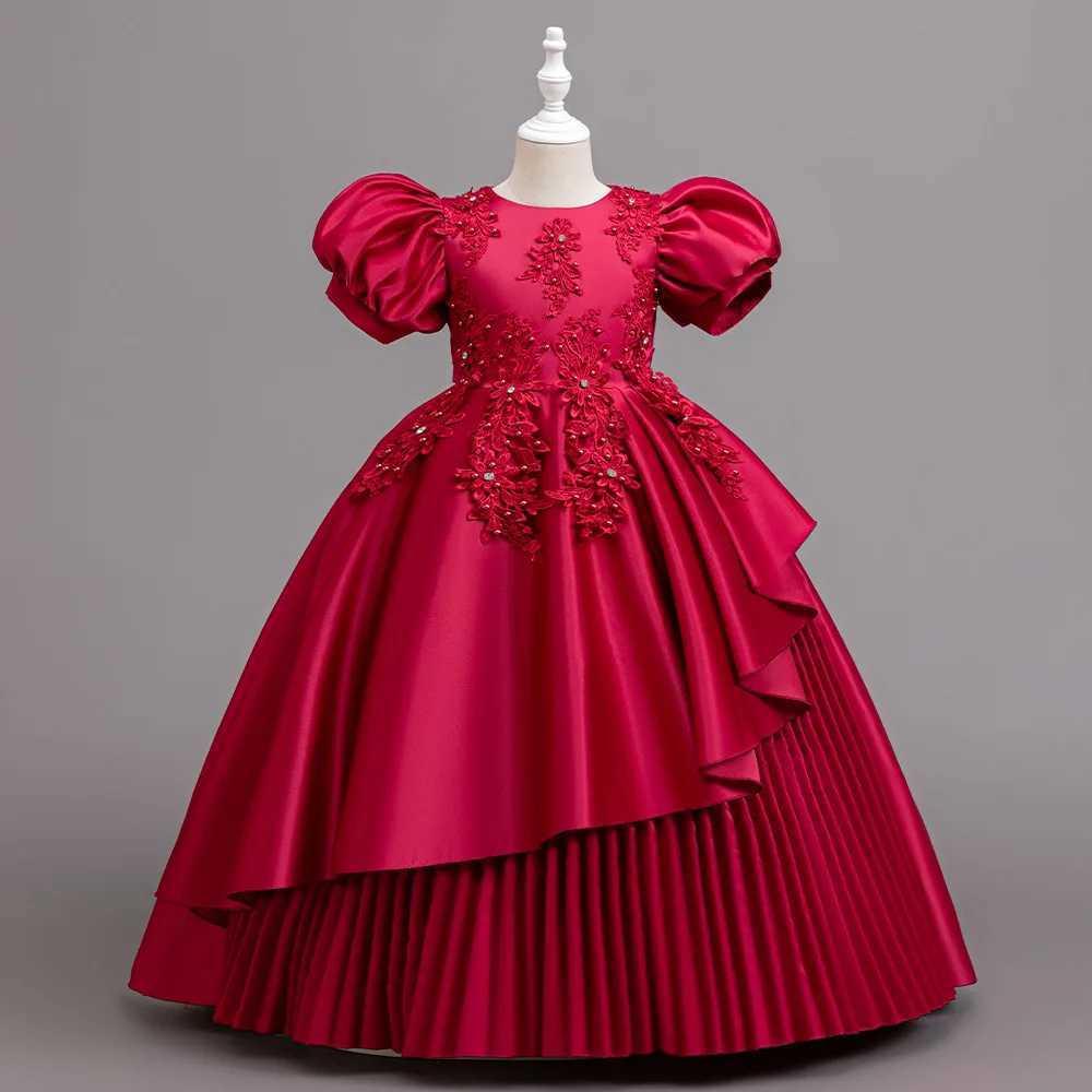 New Children Elegant Dress for Girls Flower Girl Ceremonial Dresses Kid Clothes 4 to 12T Z250904