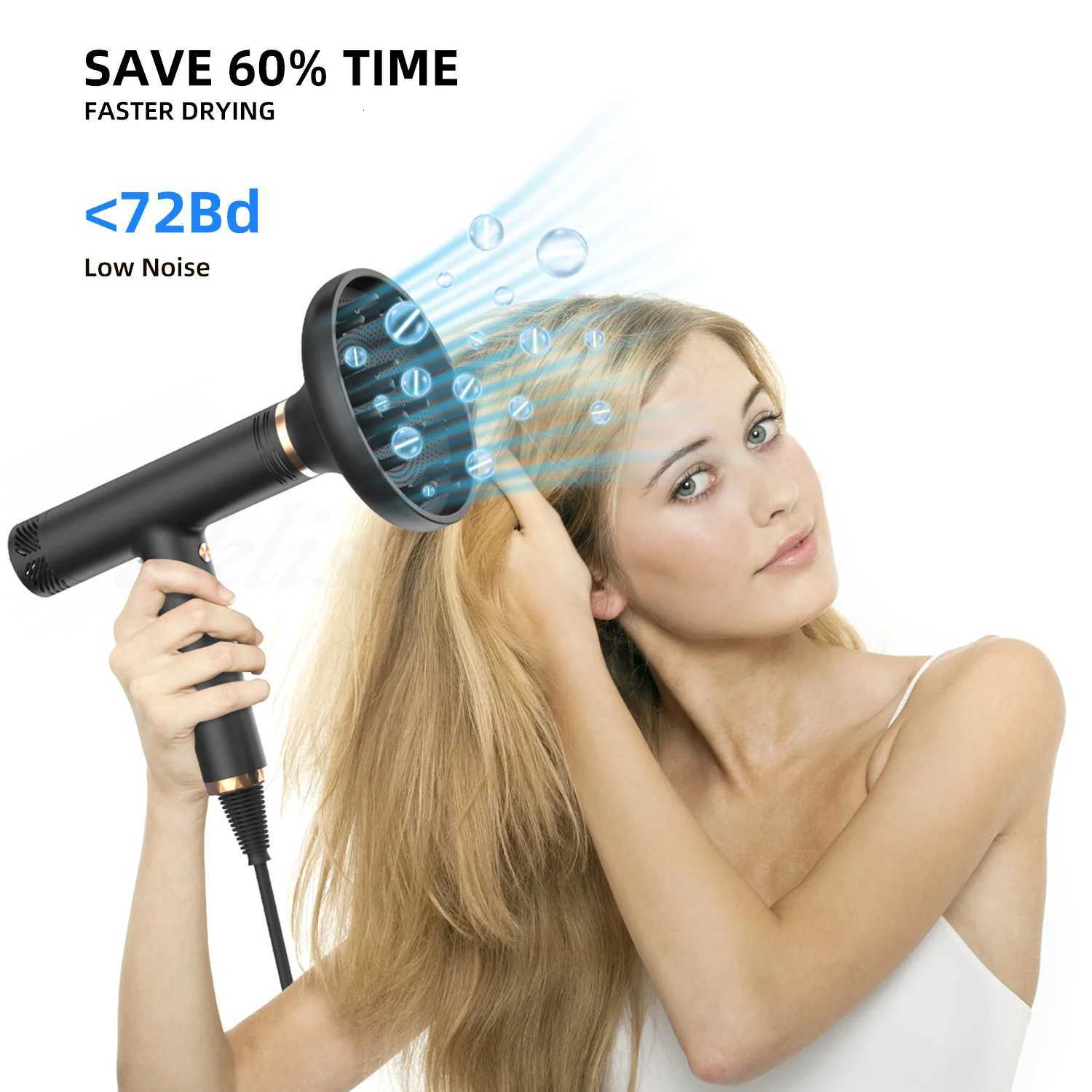 110V Professional Brushless Motor Highspeed Hair Dryer Styling Tool Constant Temperature Negative Ions LCD Temperature DisplayW250904