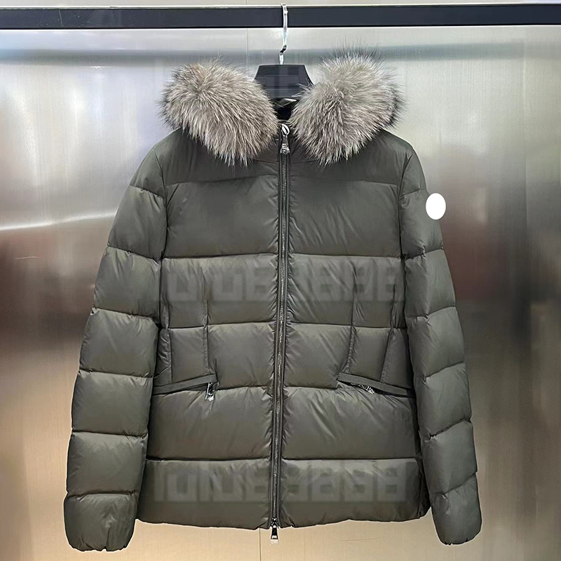 Designer Womans winter boed short down jackets fur coats real raccoon hair collar Puffer jacket women parkas with belt lady cotton coat outerwear