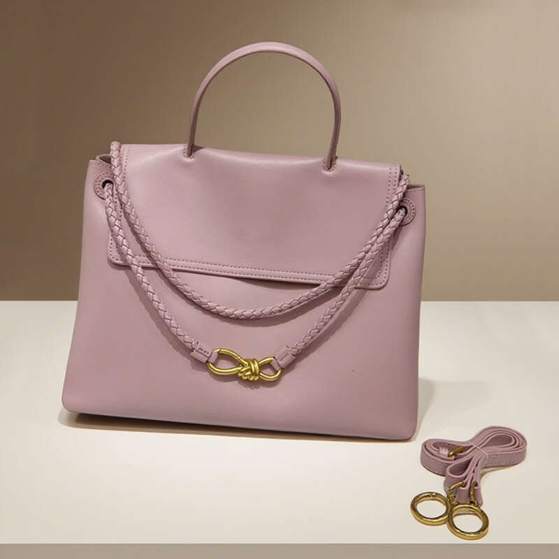 Luxury bag Hot Selling Plain Fashion Light Versatile Bowknot Gold Buckle Single Shoulder Crossbody Handheld Genuine Leather Tote Bag