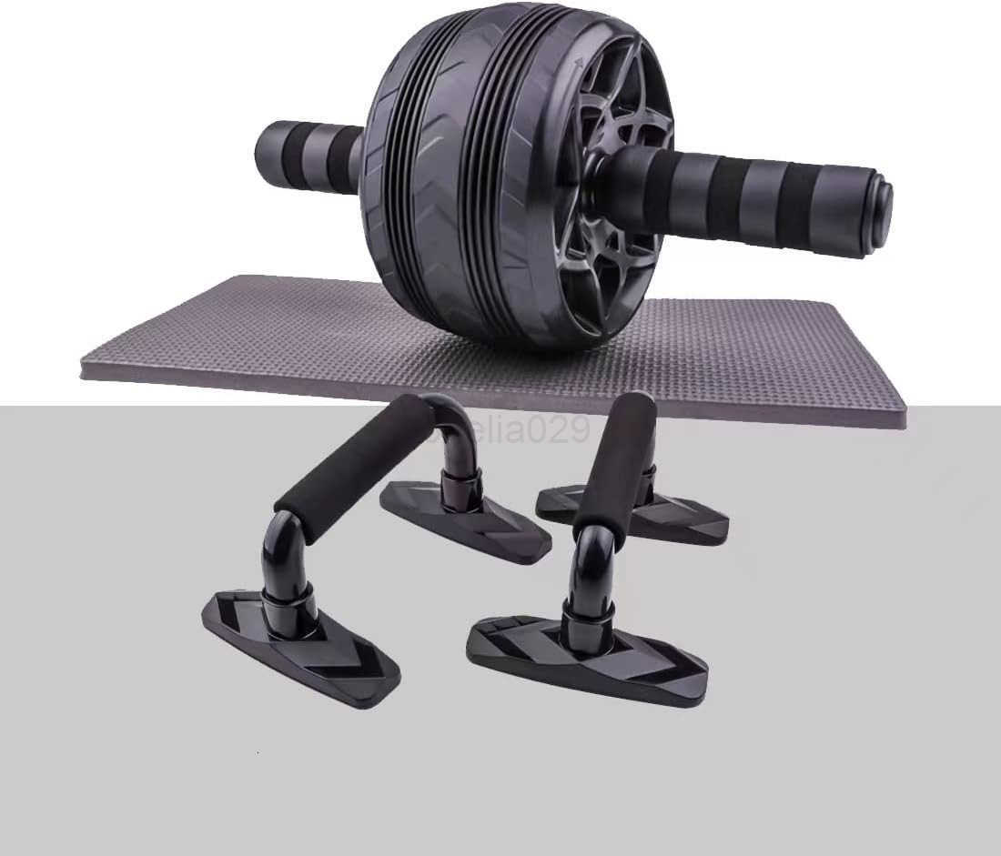 4in1 large roller set equipped with push ups knee pads home fitness equipment for mens and womens core strength and abdominal exercises with a maximum