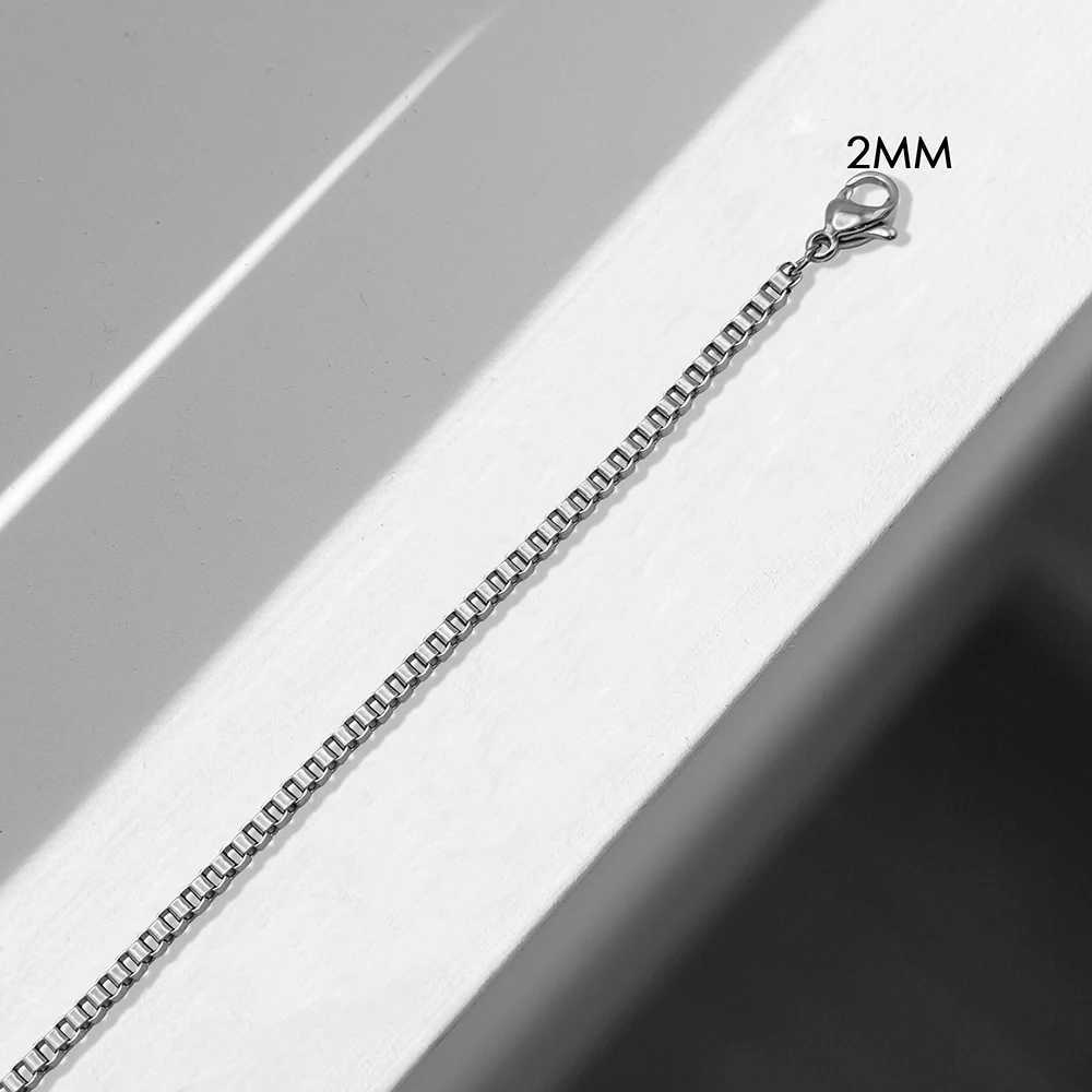 eManco Charm for Women Jewelry Gifts Minimalist Mens Bracelet Support Wholesale Silver Color Stainless Steel Box Chain Bracele W250904