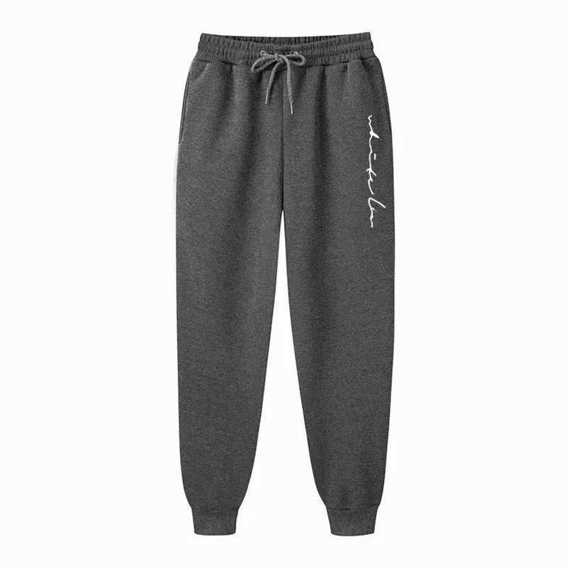 Men Loose Letter Printed Casual Long Pants Men Fashion Drawstring Outdoor Sports Fitness Jogging Sweatpants Fleece PantsXJ250904