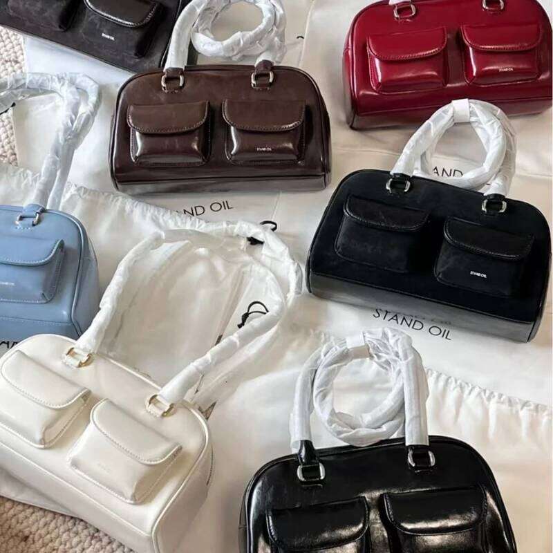 2025 New Bowling Popular Underarm Large Capacity Single Shoulder Three-dimensional Bag, Horizontal Square Handbag