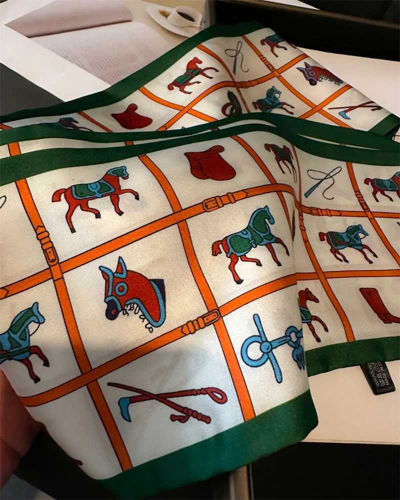 Luxury Print Scarf Skinny Ribbon Haiands Wen Neck Kerchi Foard Hair Bands Scarves Bag Hand Ribbon 14714CM G250904