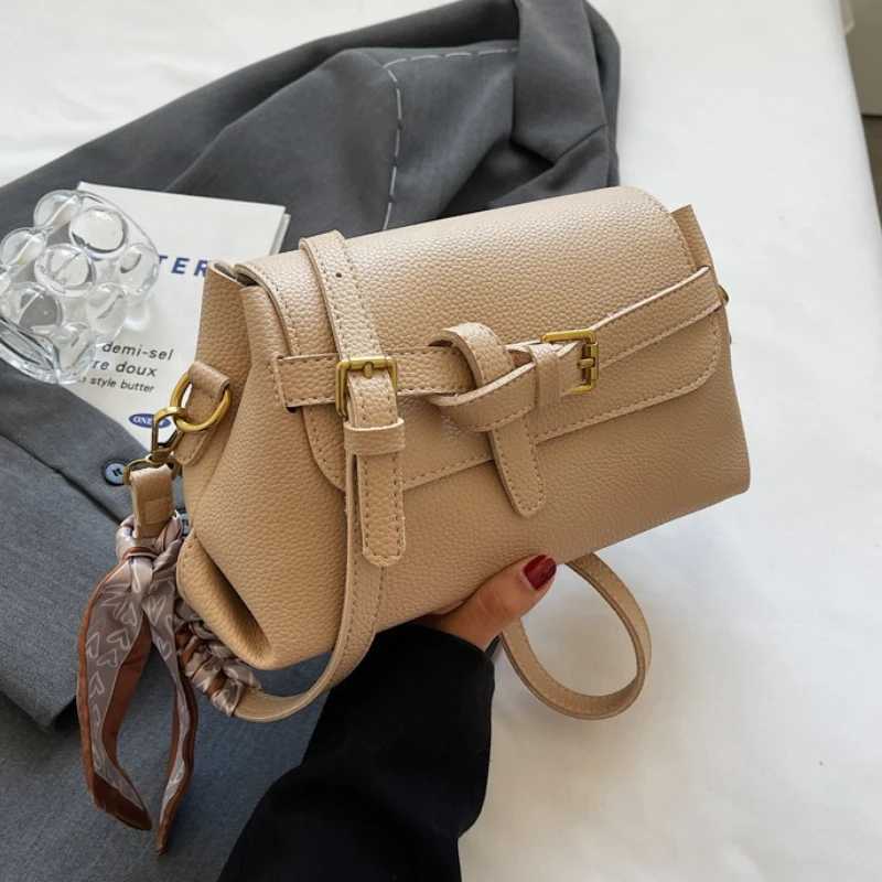 Womens Small PU Leather Shoulder Bags 2025 Fashion Designer Trend Ribbon Handbags and Purses High Quality Crossbody Bag Z250903