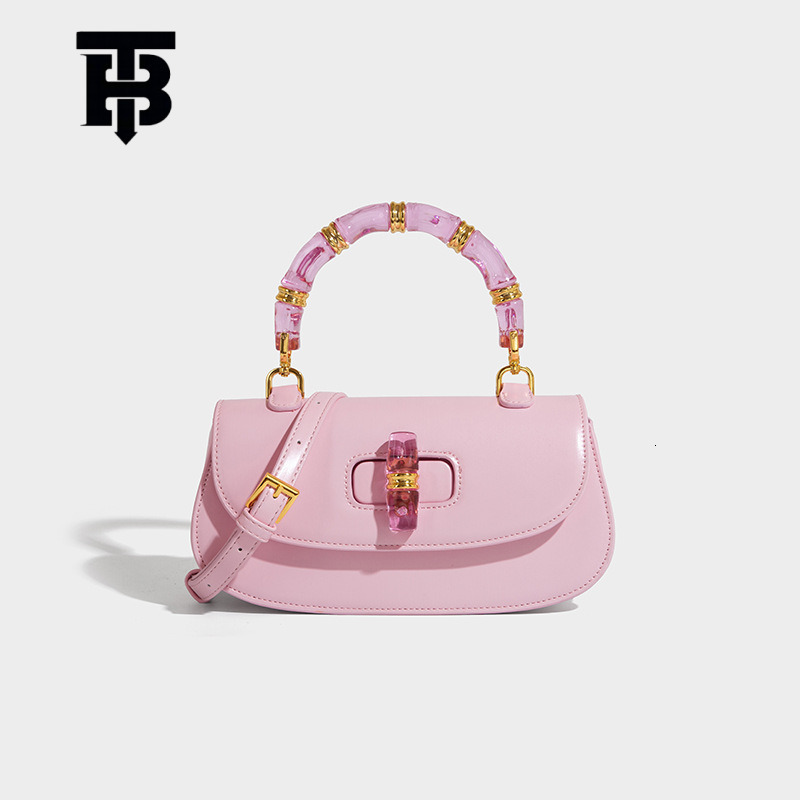 TB BHULAMTE Crystal Bamboo Knot Bag Versatile Saddle Bag 2025 New Women's Bag High-end Designer s bag Simple Trendy Small Bag Single Shoulder Cro